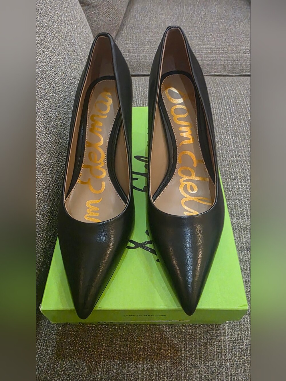 Sam Edelman Black Leather Vienna Pumps